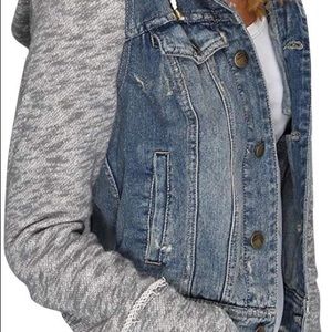 Free People Denim & Knit Jacket